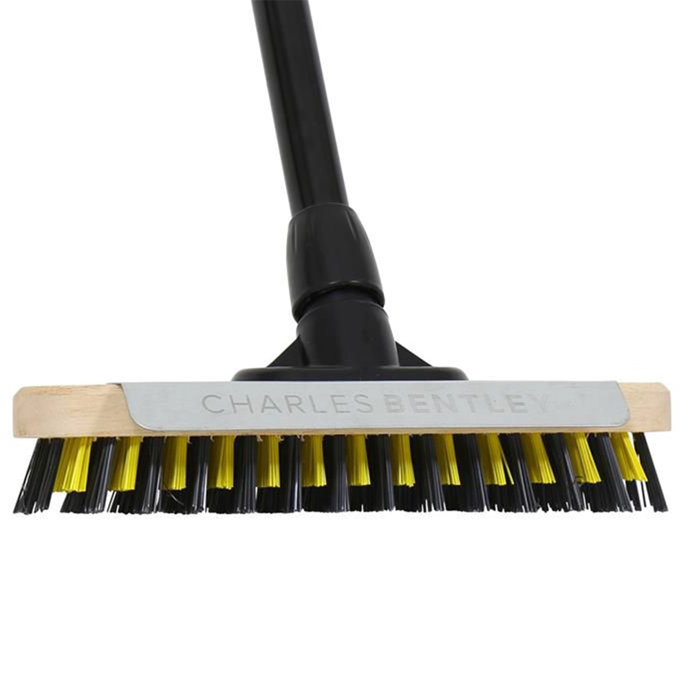 Charles Bentley Bulldozer Heavy Duty Turret Effect Deck Scrub with Scraper, 11 Inch (279mm)