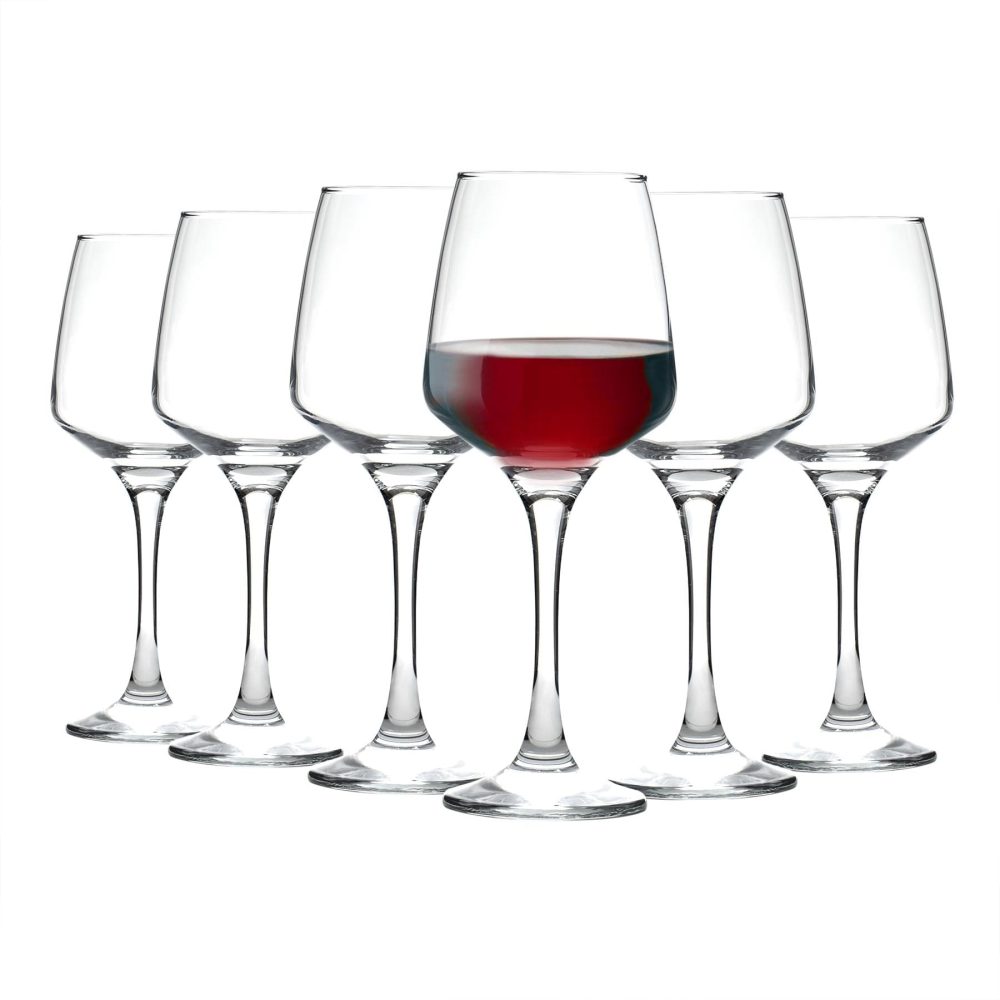LAV Lal Red Wine Glass 400ml, Gift Box of 6