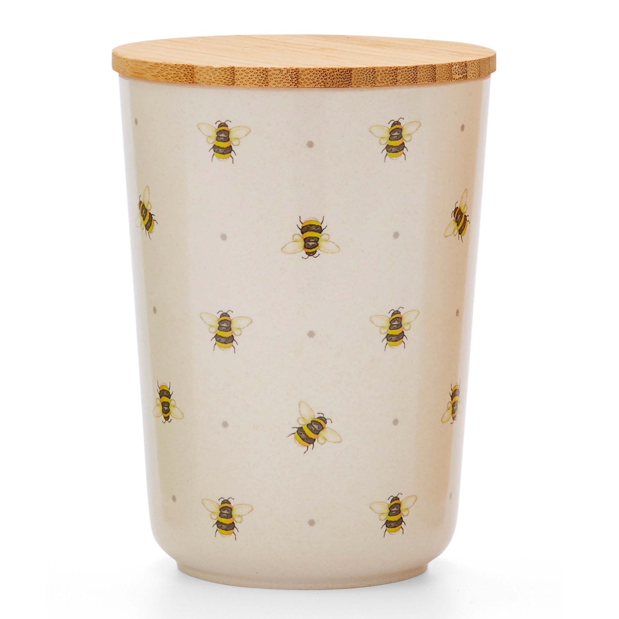 Cooksmart Bumble Bees Bamboo Mix Canister Natural 2086 Cooksmart Bumble Bees Bamboo Mix Canister, Natural