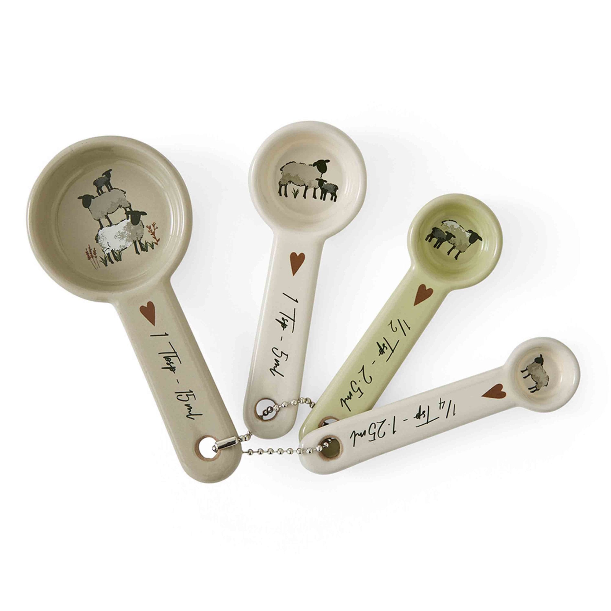 Highland Sheep Set of 4 Measuring Spoons 3118 Cooksmart Highland Sheep Set of 4 Measuring Spoons