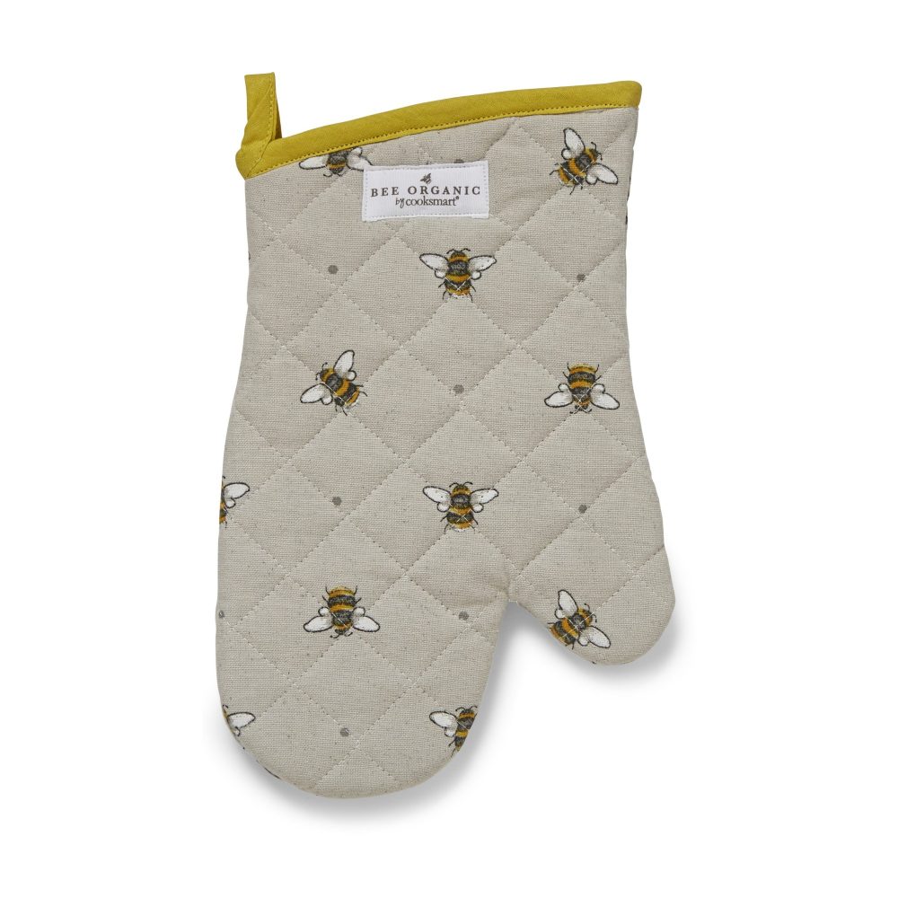Cooksmart Bumble Bees Gauntlet, Organic Cotton