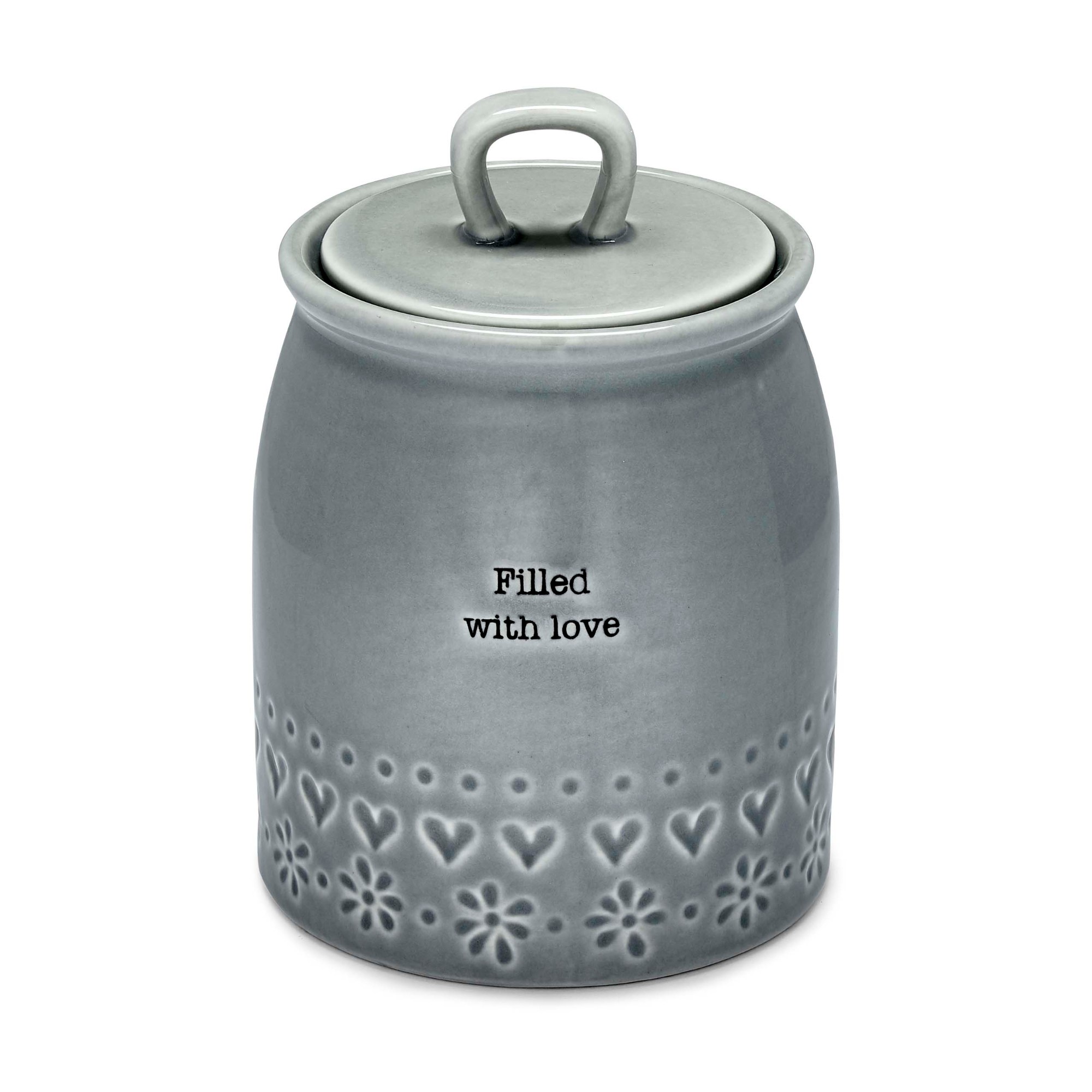 Cooksmart Purity Ceramic Canister, Filled With Love Cooksmart Purity Ceramic Canister, Filled With Love