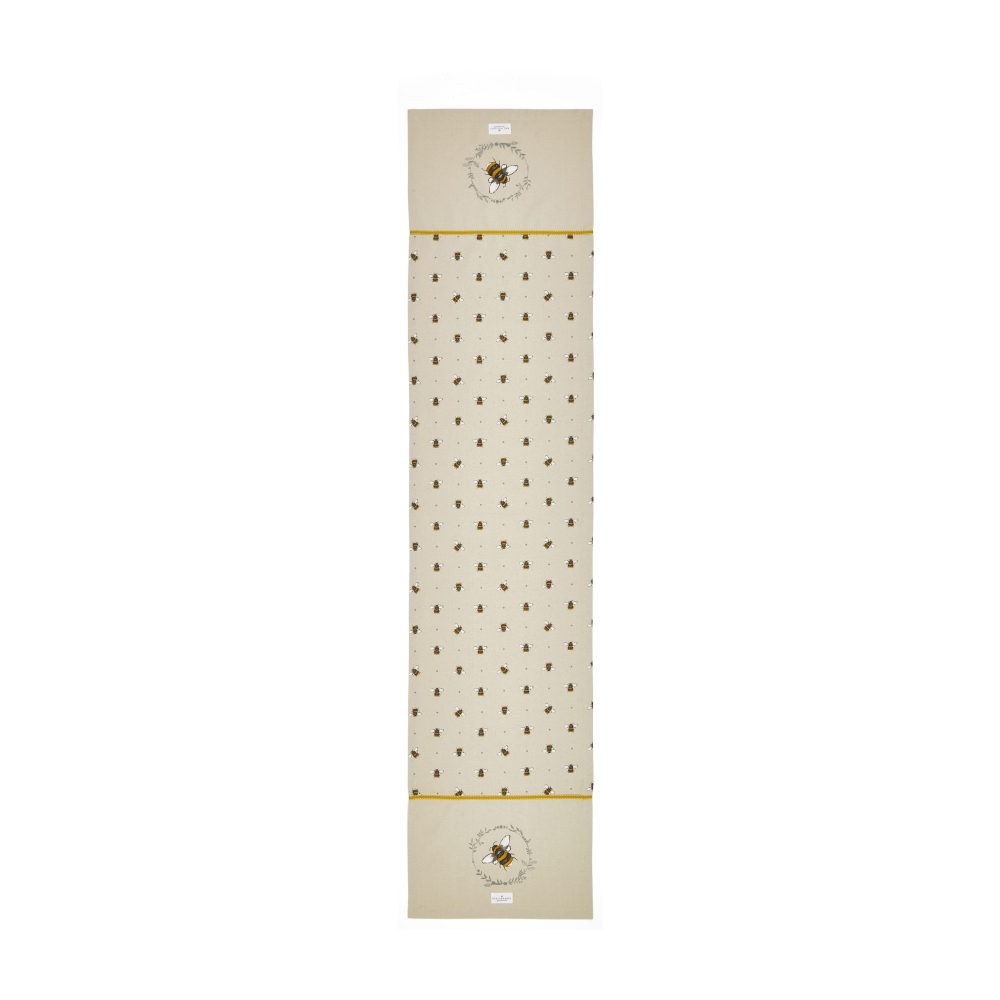 Cooksmart Bumble Bees Table Runner, Organic Cotton