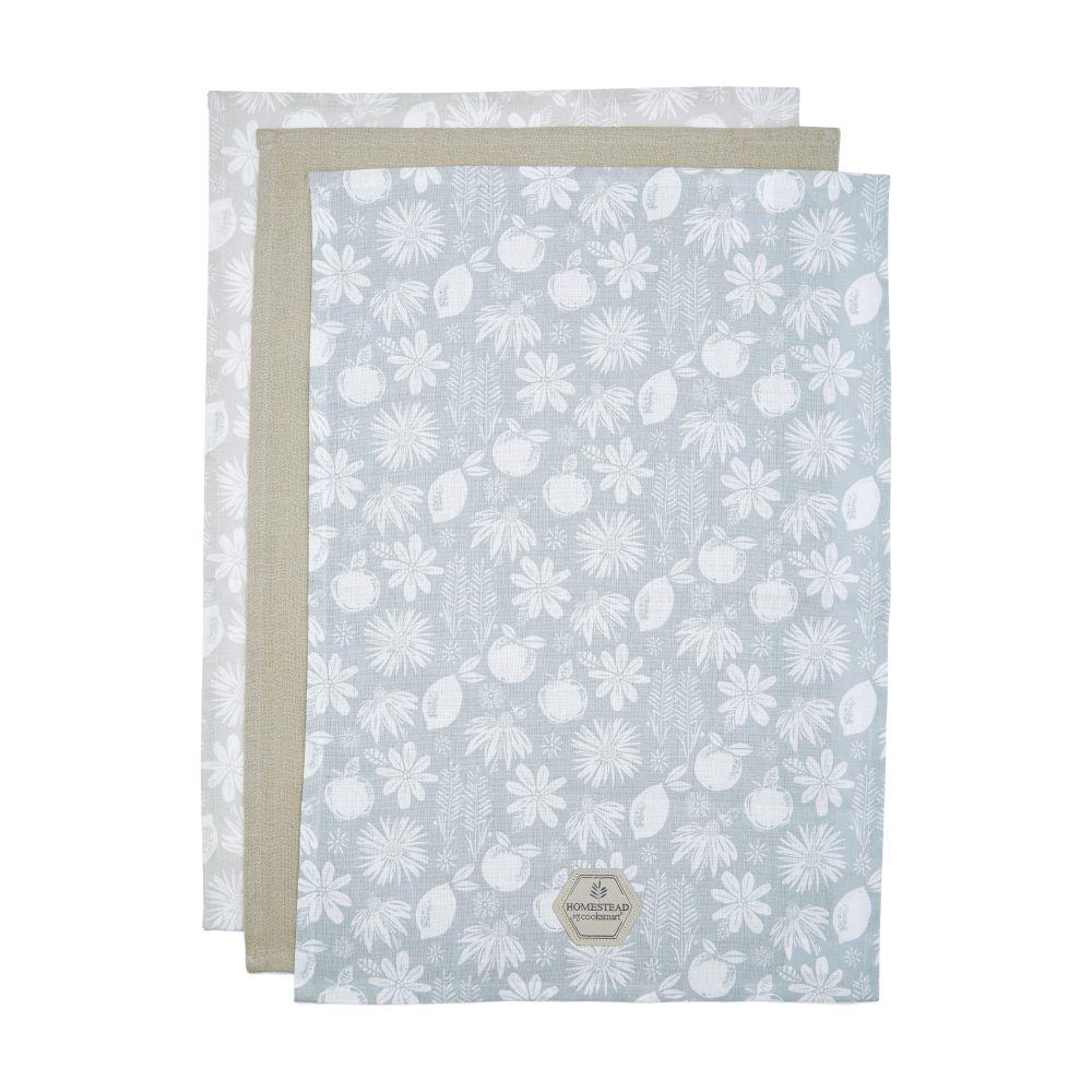 Cooksmart Homestead 3 Pack Tea Towel
