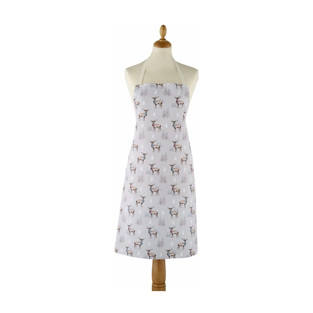 Cooksmart Christmas Stag Apron with Wipe Clean Coating