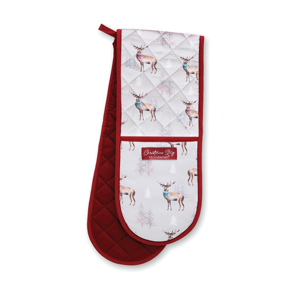 Cooksmart Christmas Stag Double Oven Glove