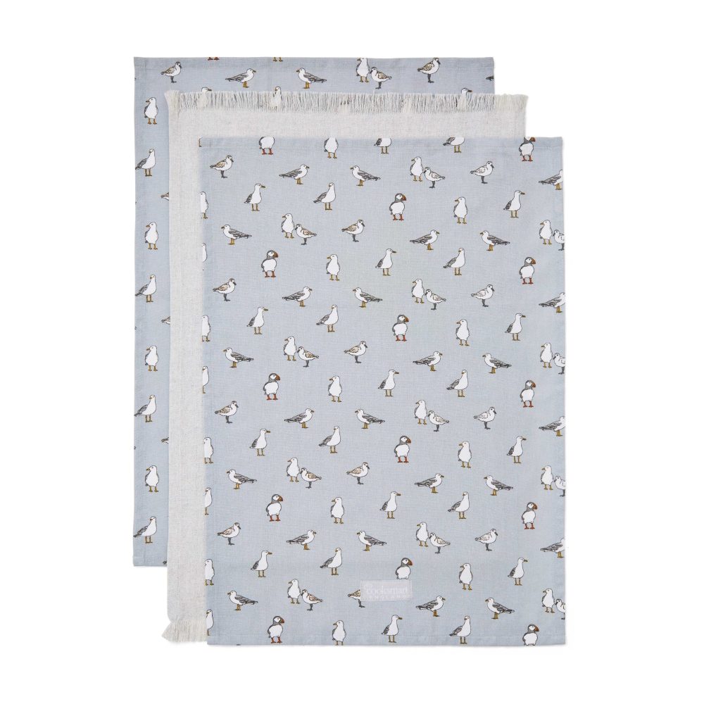 Cooksmart Coastal Birds 3 Pack Tea Towel