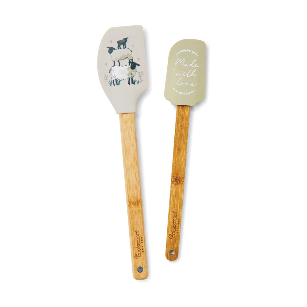 Cooksmart Highland Sheep Set of 2 Bamboo Spatulas