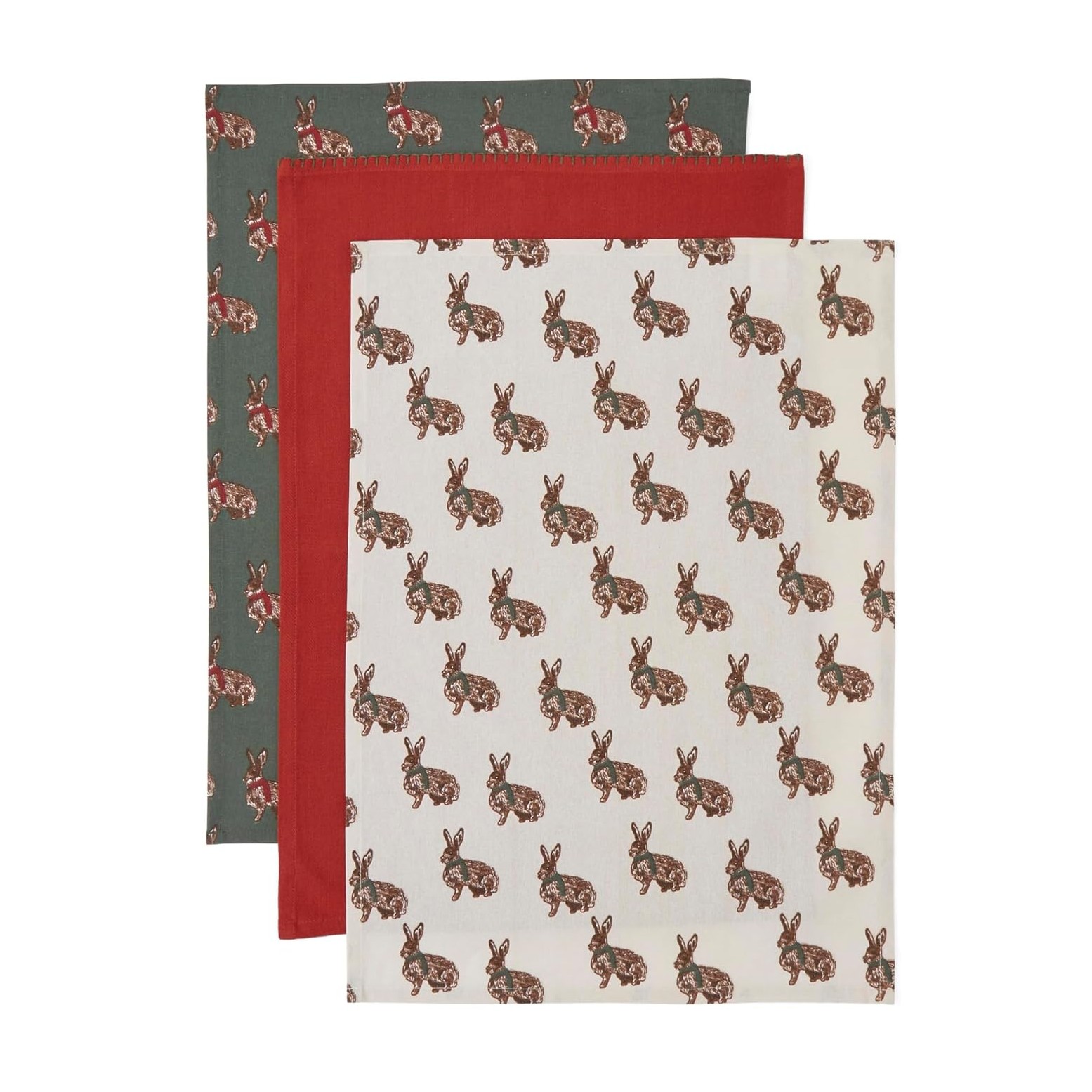 Cooksmart Heritage Hare 3 Pack Tea Towels