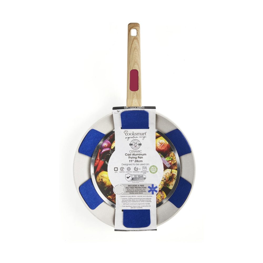Cooksmart Signature Deep Frying Pan 28cm Raspberry