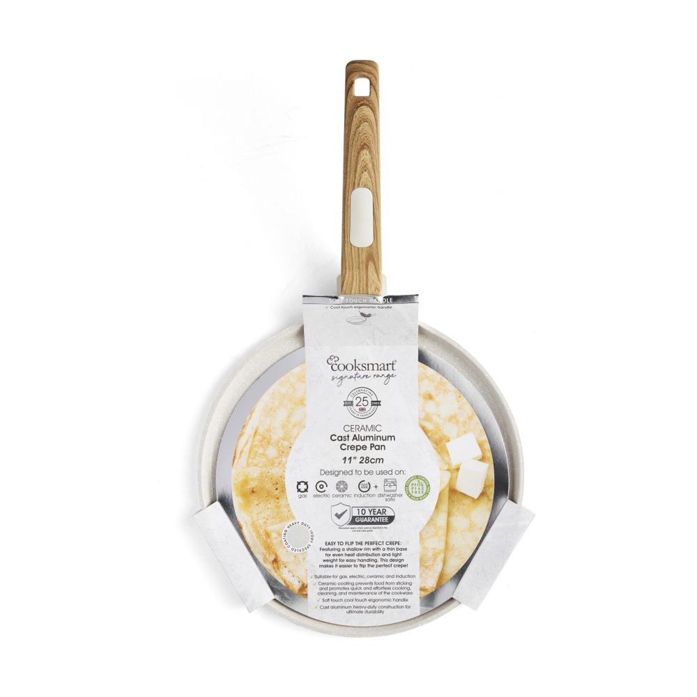 Cooksmart Signature Crepe Pan 28cm Ivory