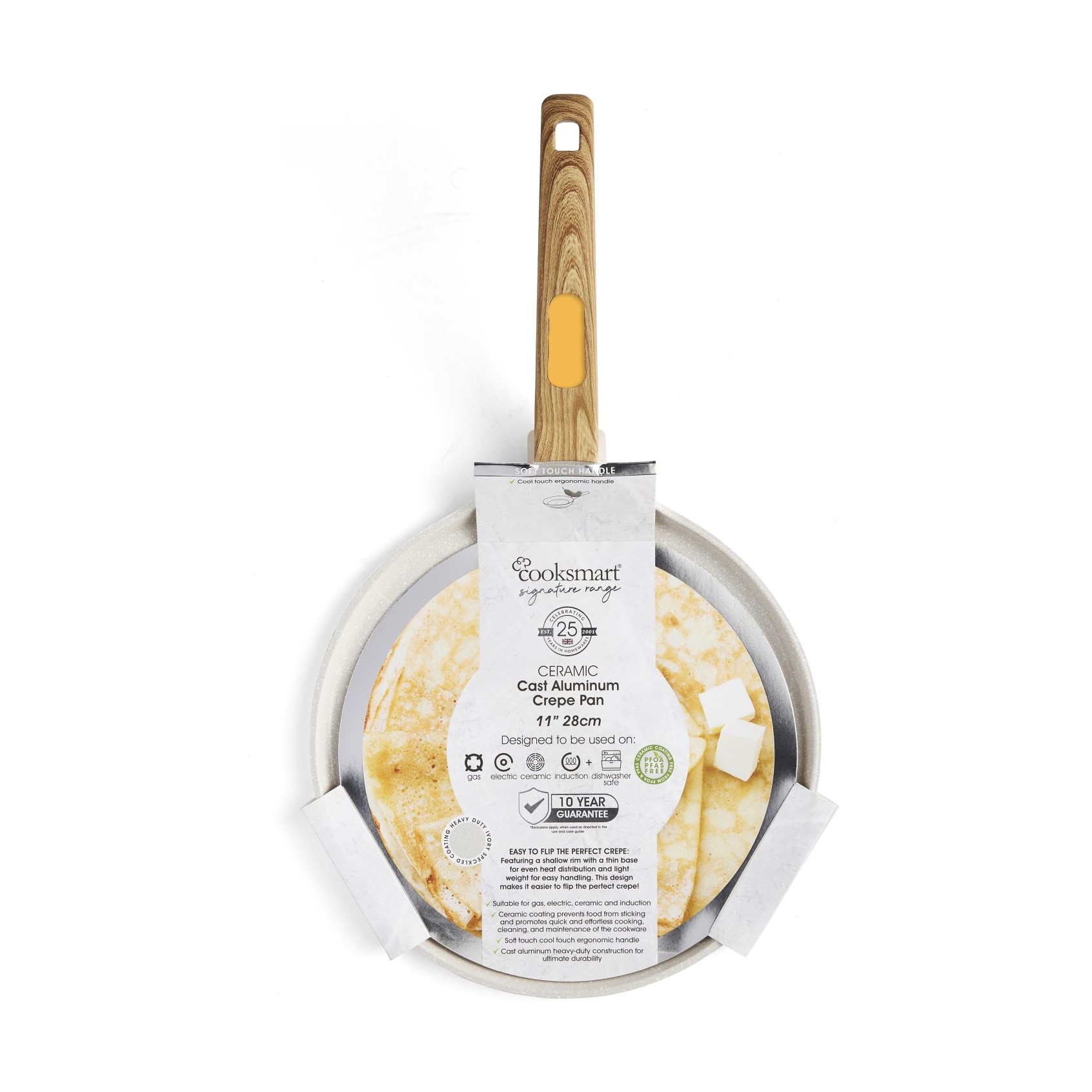 Cooksmart Signature Crepe Pan 28cm Marigold