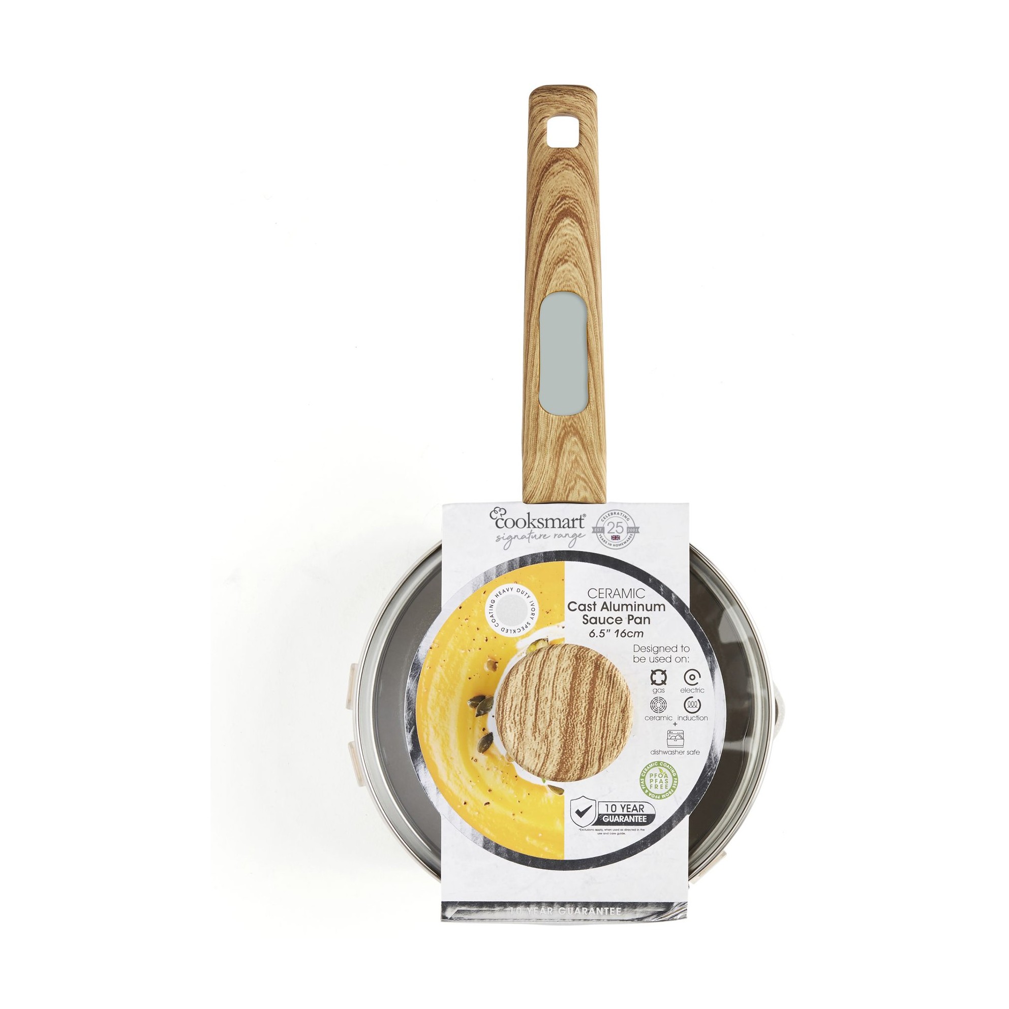 Cooksmart Signature Sauce Pan with Lid 16cm Sage Green