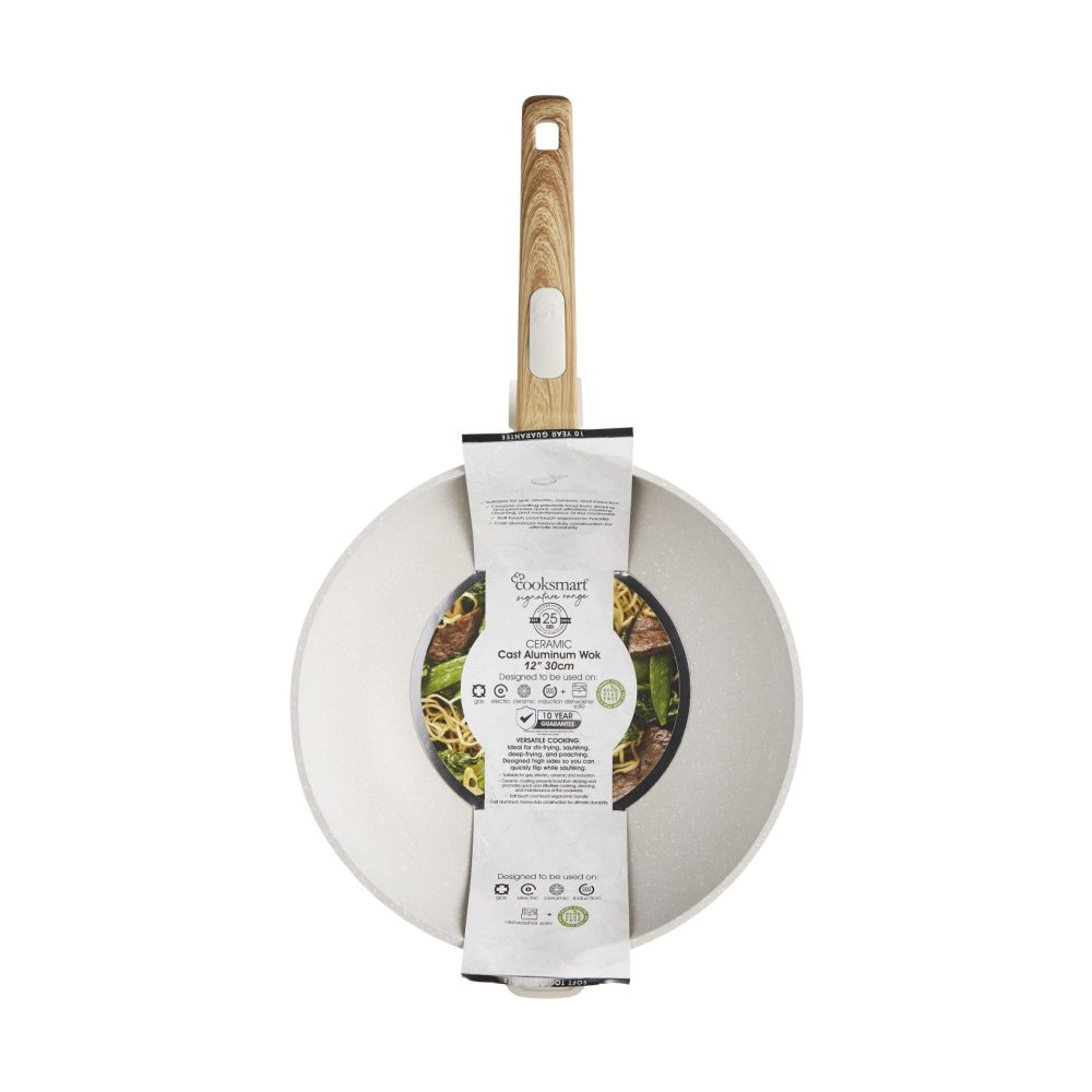 Cooksmart Signature Wok 30cm Ivory