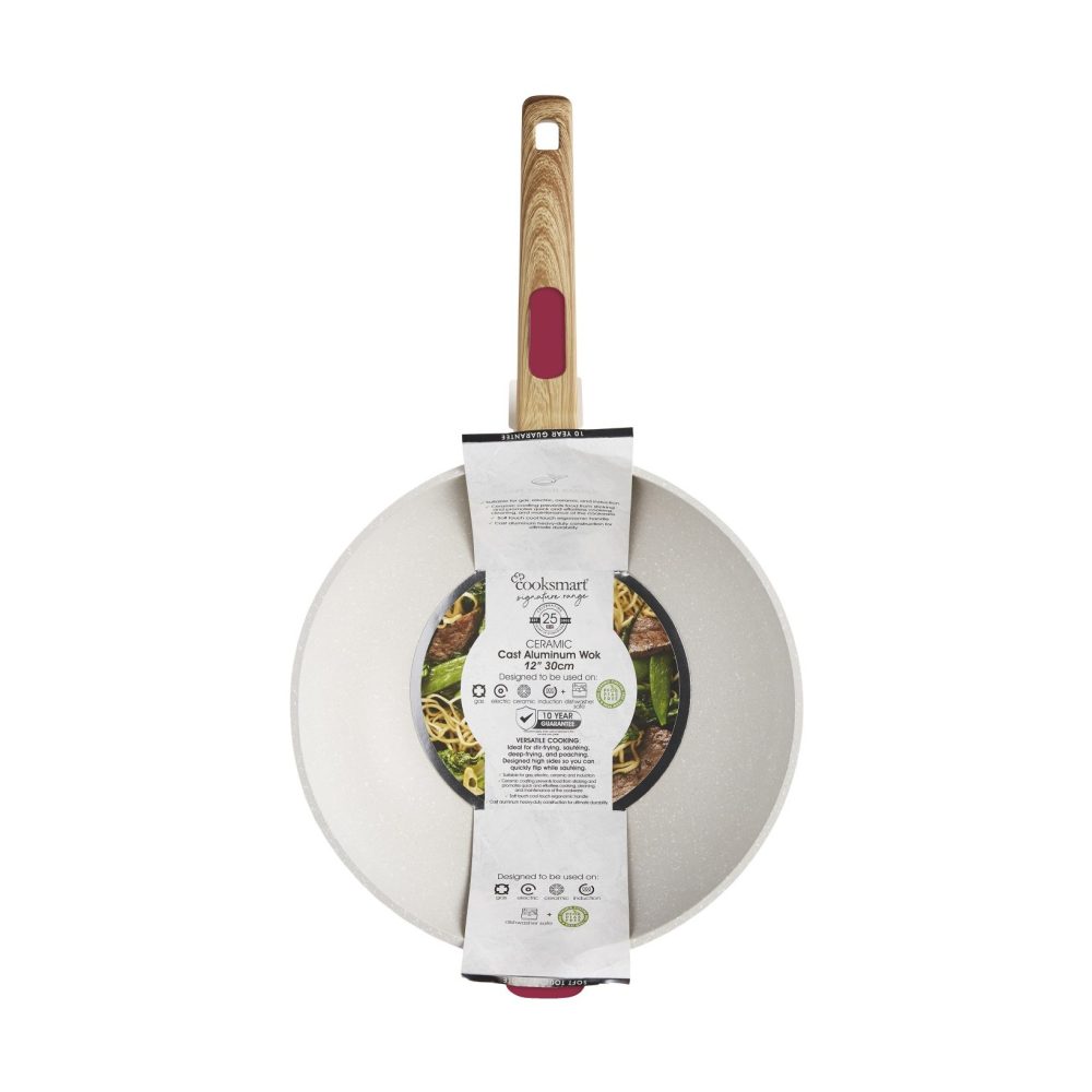 Cooksmart Signature Wok 30cm Raspberry