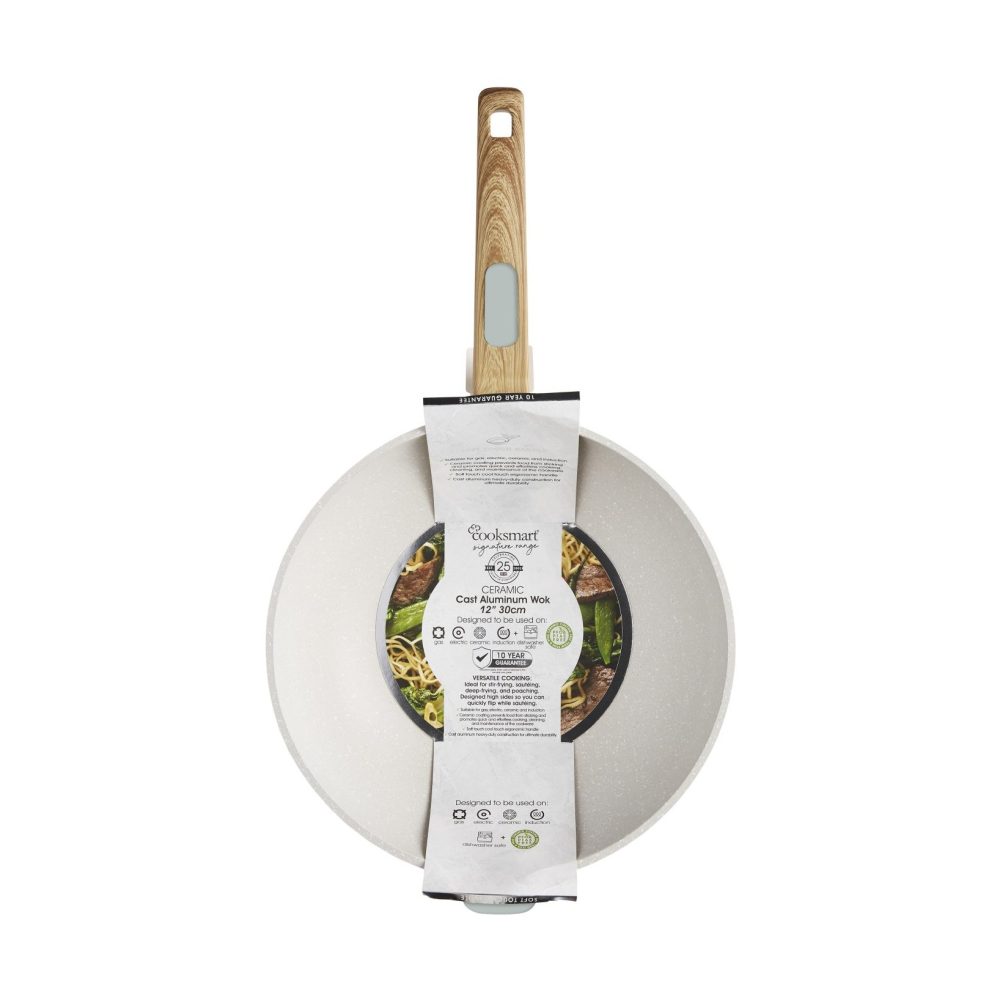 Cooksmart Signature Wok 30cm Sage Green