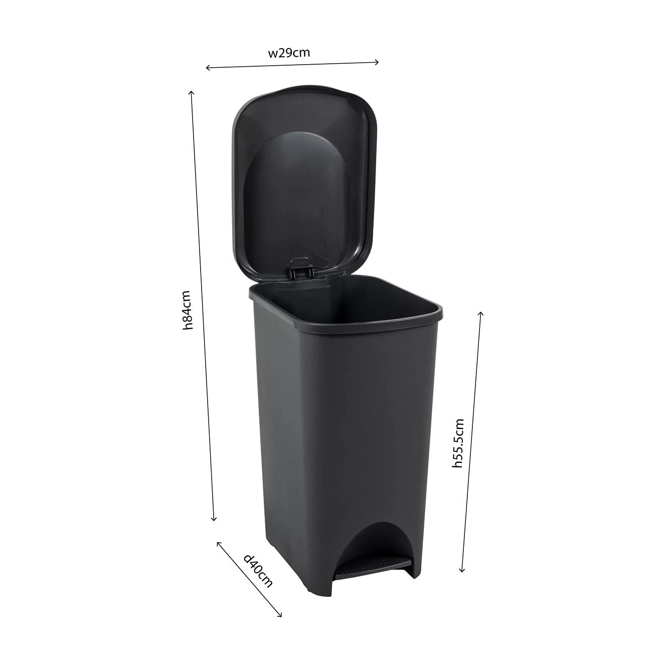 Addis Eco Range 40L Pedal Bin, Metallic Addis Eco Range 40L Pedal Bin, Metallic