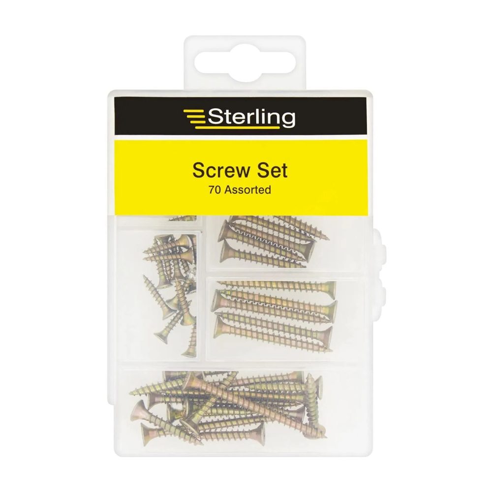 Burg Wachter Sterling Screw Set, Assorted Pack of 70