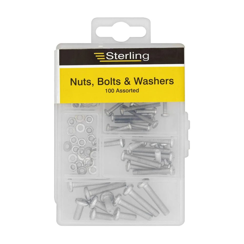 Burg Wachter Sterling Nuts and Bolts, Assorted Pack of 100