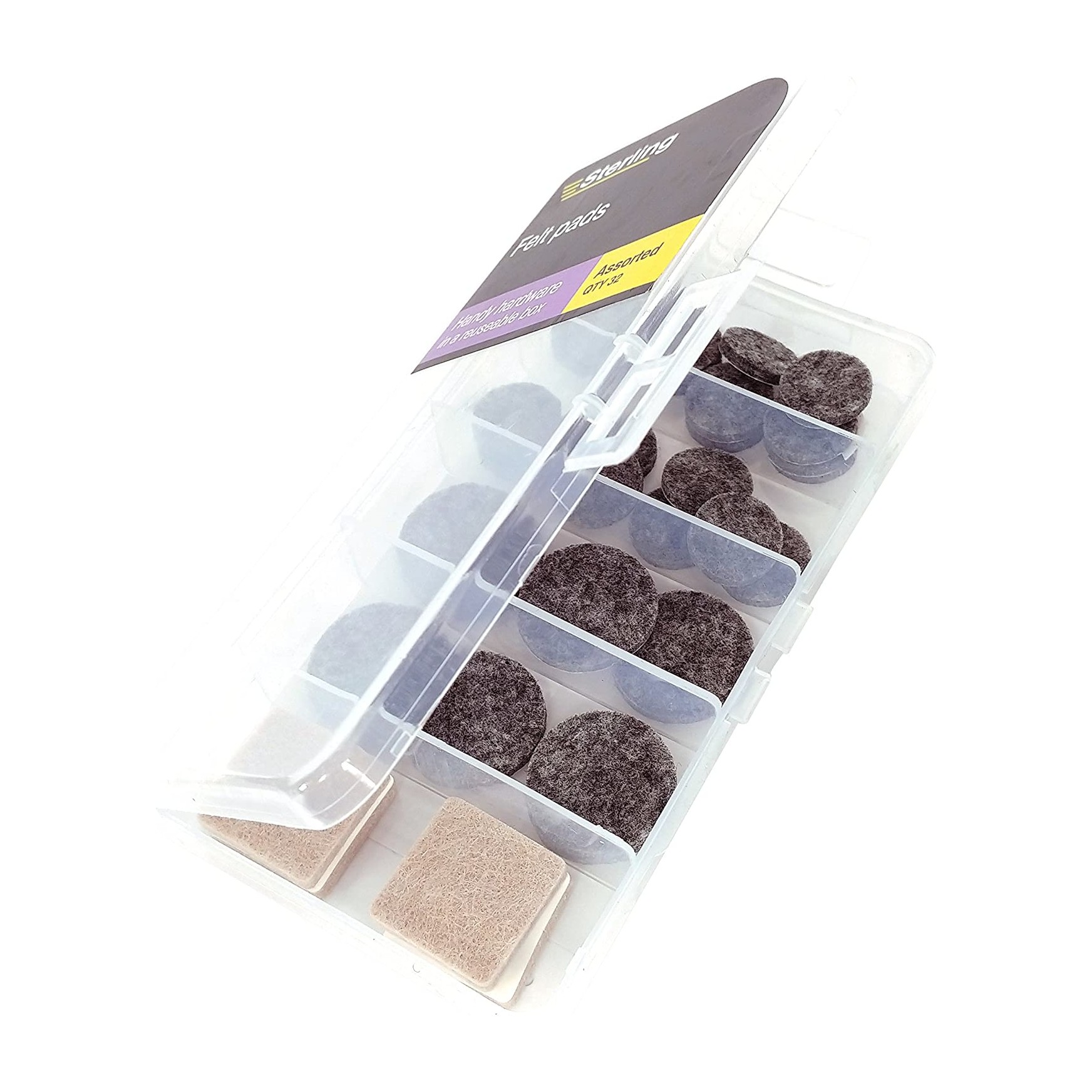 Burg Wachter-Sterling Felt Pads – Assorted Pack (32pcs) Furniture Floor Protectors