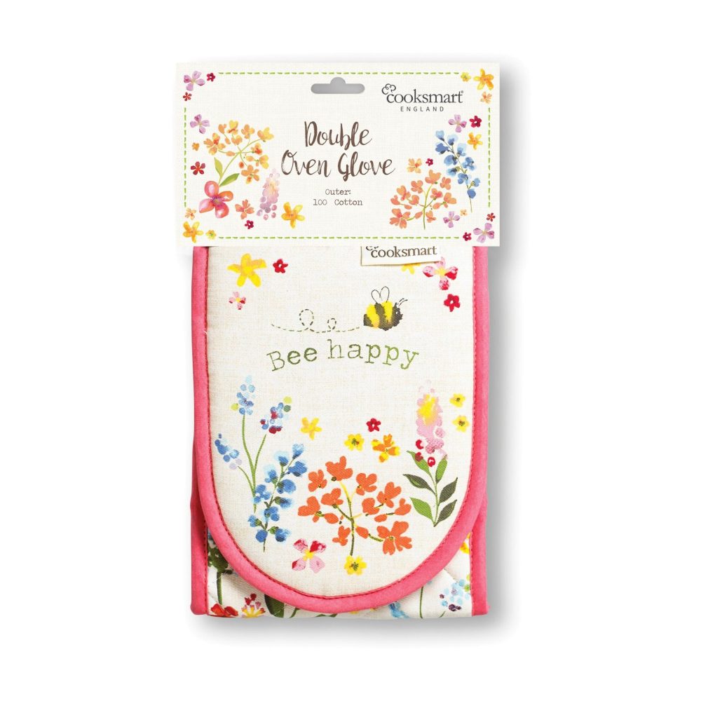 Cooksmart Bee Happy Double Oven Glove