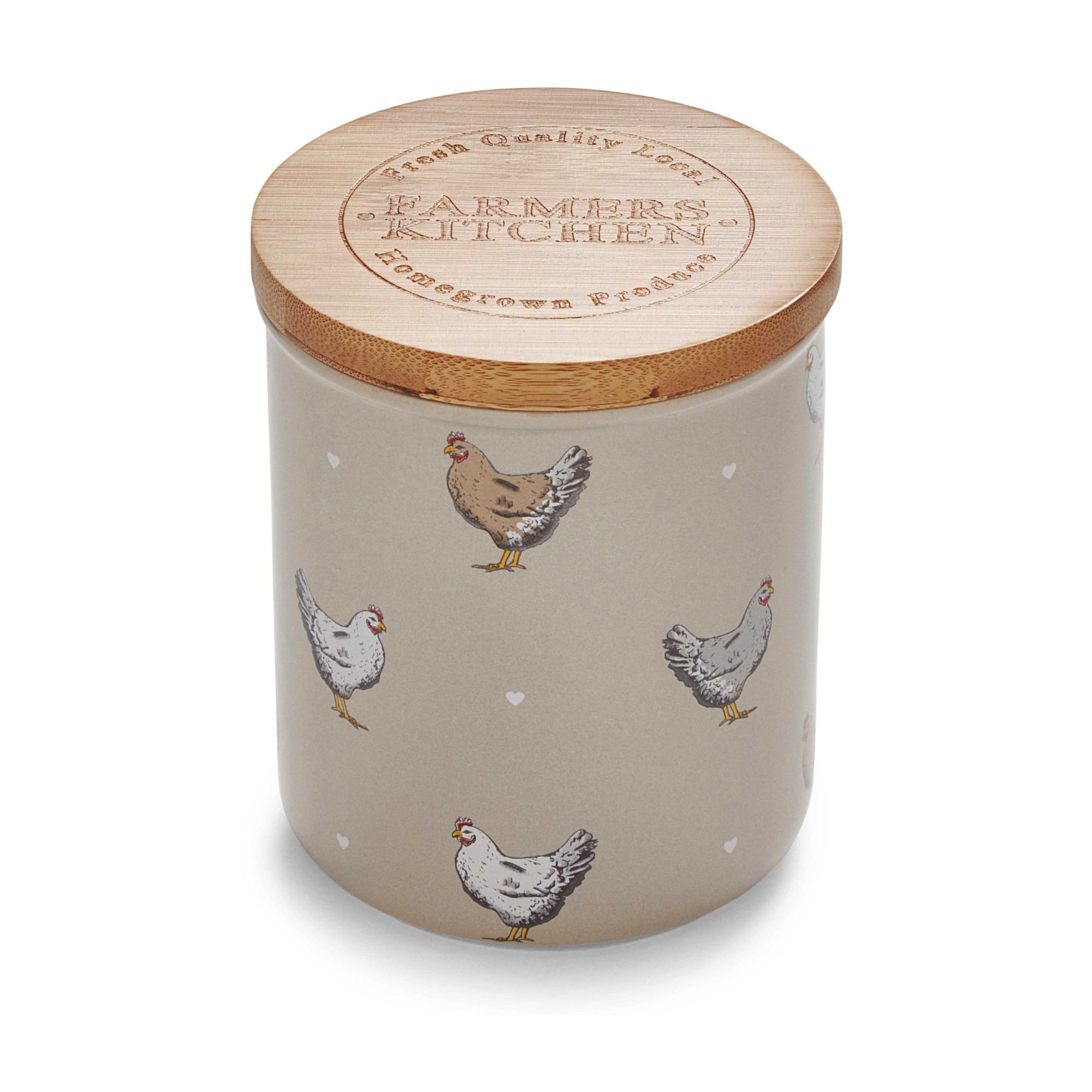 Cooksmart Farmers Kitchen Ceramic Canister, Putty Cooksmart Farmers Kitchen Ceramic Canister, Putty