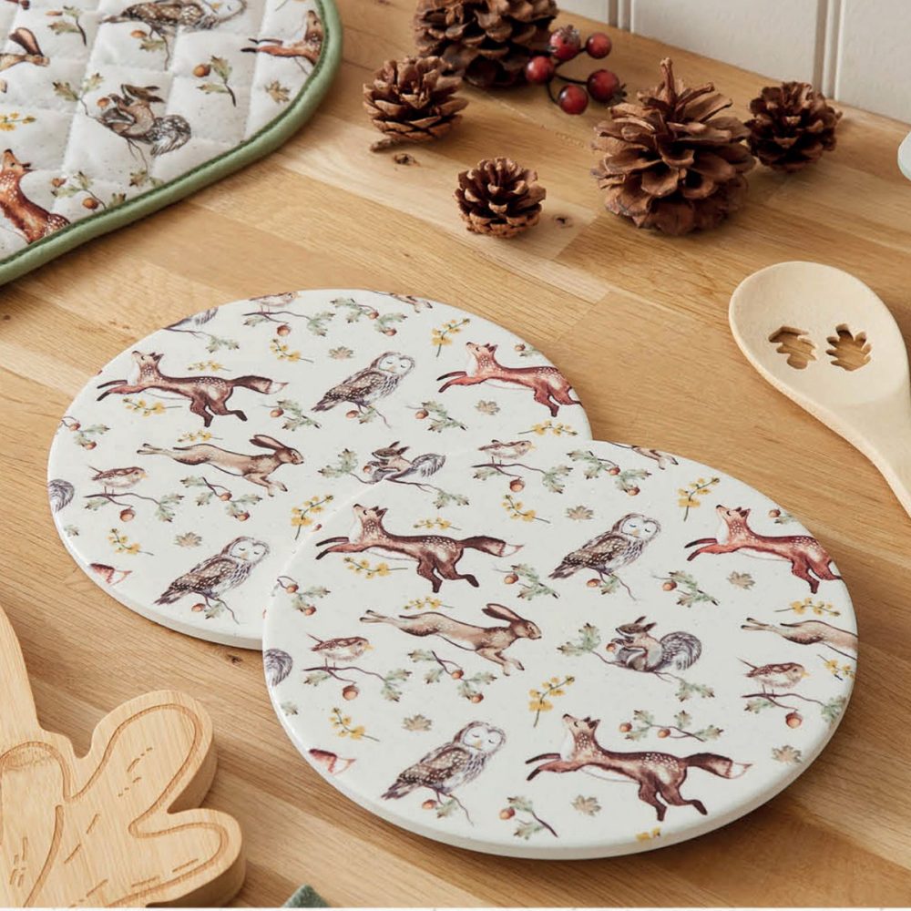 Cooksmart Forest Fable Set of 2 Trivets