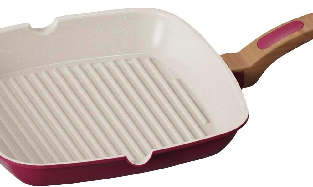 Cooksmart Signature Grill Pan 28cm Raspberry