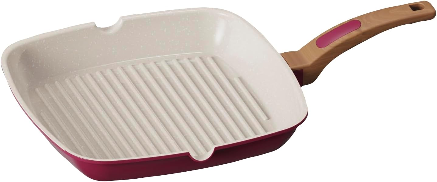 Cooksmart Signature Grill Pan 28cm Raspberry Cooksmart Signature Grill Pan 28cm Raspberry