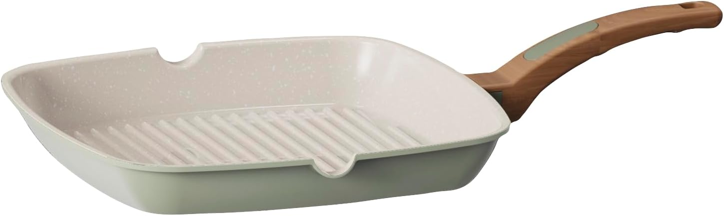 Cooksmart Signature Grill Pan 28cm Sage Green Cooksmart Signature Grill Pan 28cm Sage Green