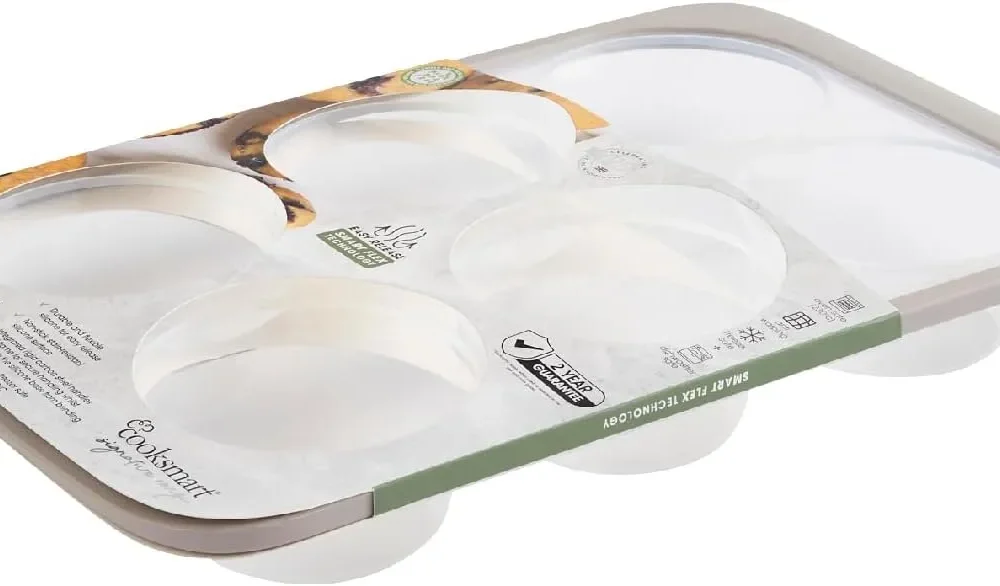 Cooksmart Smart Flex 6 Cup Muffin Tray, Grey