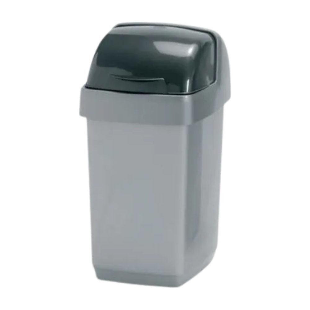 Addis 10L Roll Top Bin, Metallic