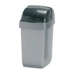 Addis 10L Roll Top Bin, Metallic