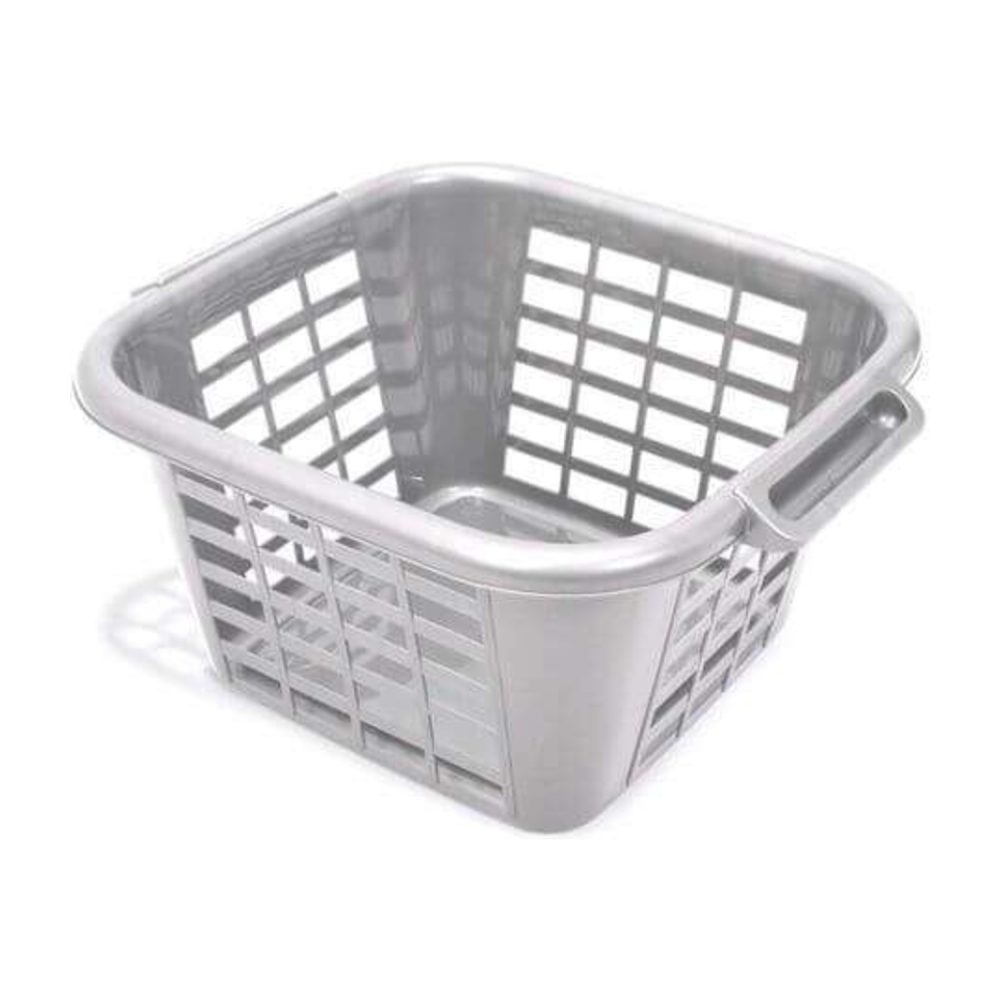 Addis 24L Square Laundry Basket, Metallic