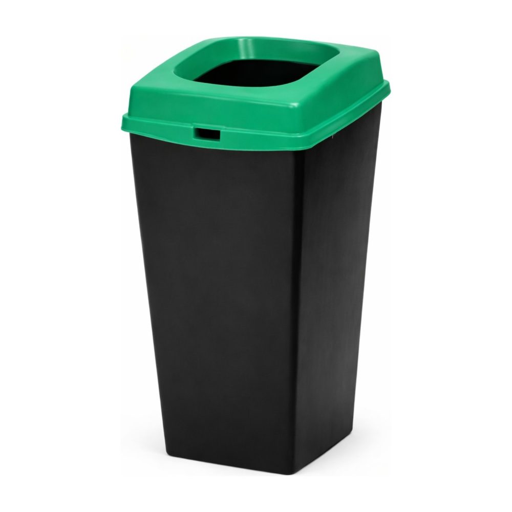 Addis 40L Recycling Bin Open Top Lid, Green