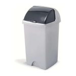 Addis 50L Roll Top Bin, Metallic