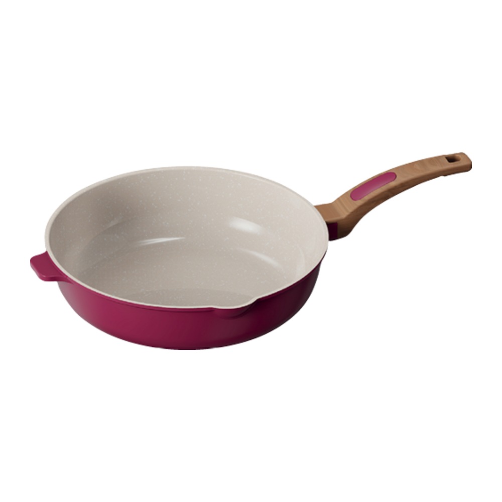 Cooksmart Signature Deep Frying Pan 28cm Raspberry