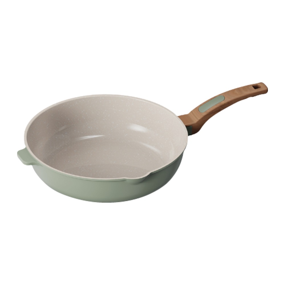 Cooksmart Signature Deep Frying Pan 28cm Sage Green