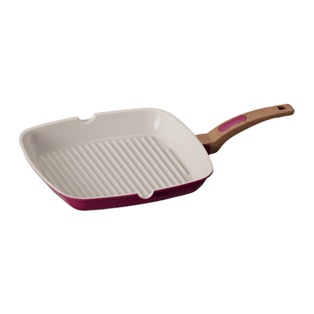 Cooksmart Signature Grill Pan 28cm Raspberry