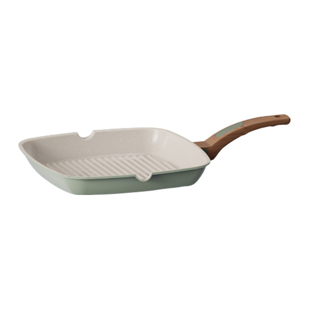 Cooksmart Signature Grill Pan 28cm Sage Green Cooksmart Signature Grill Pan 28cm Sage Green