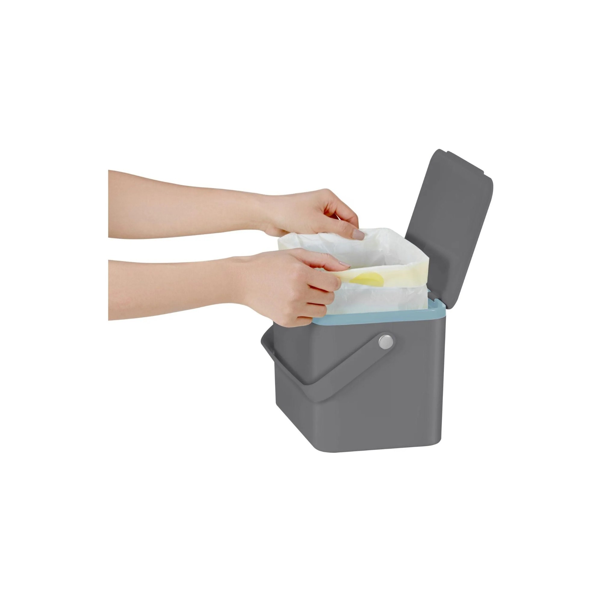 EKO Deco Food Waste Caddy 4L, Grey EKO Deco Food Waste Caddy 4L, Grey