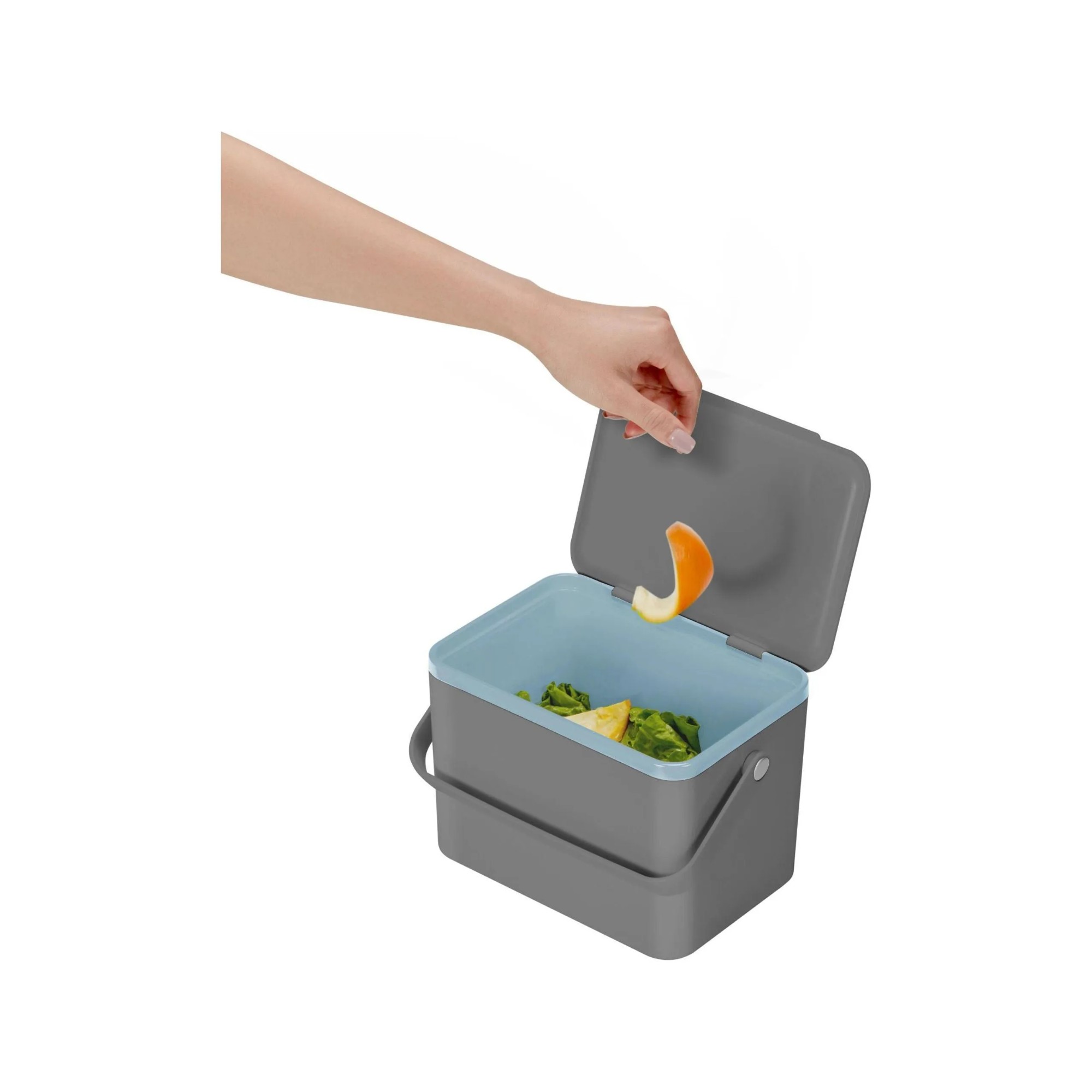 EKO Deco Food Waste Caddy 4L, Grey EKO Deco Food Waste Caddy 4L, Grey