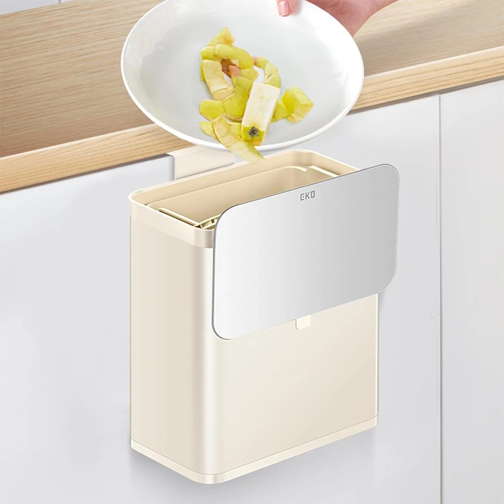 EKO Puro S Food Waste Caddy 7L, Vanilla EKO Puro S Food Waste Caddy 7L, Vanilla