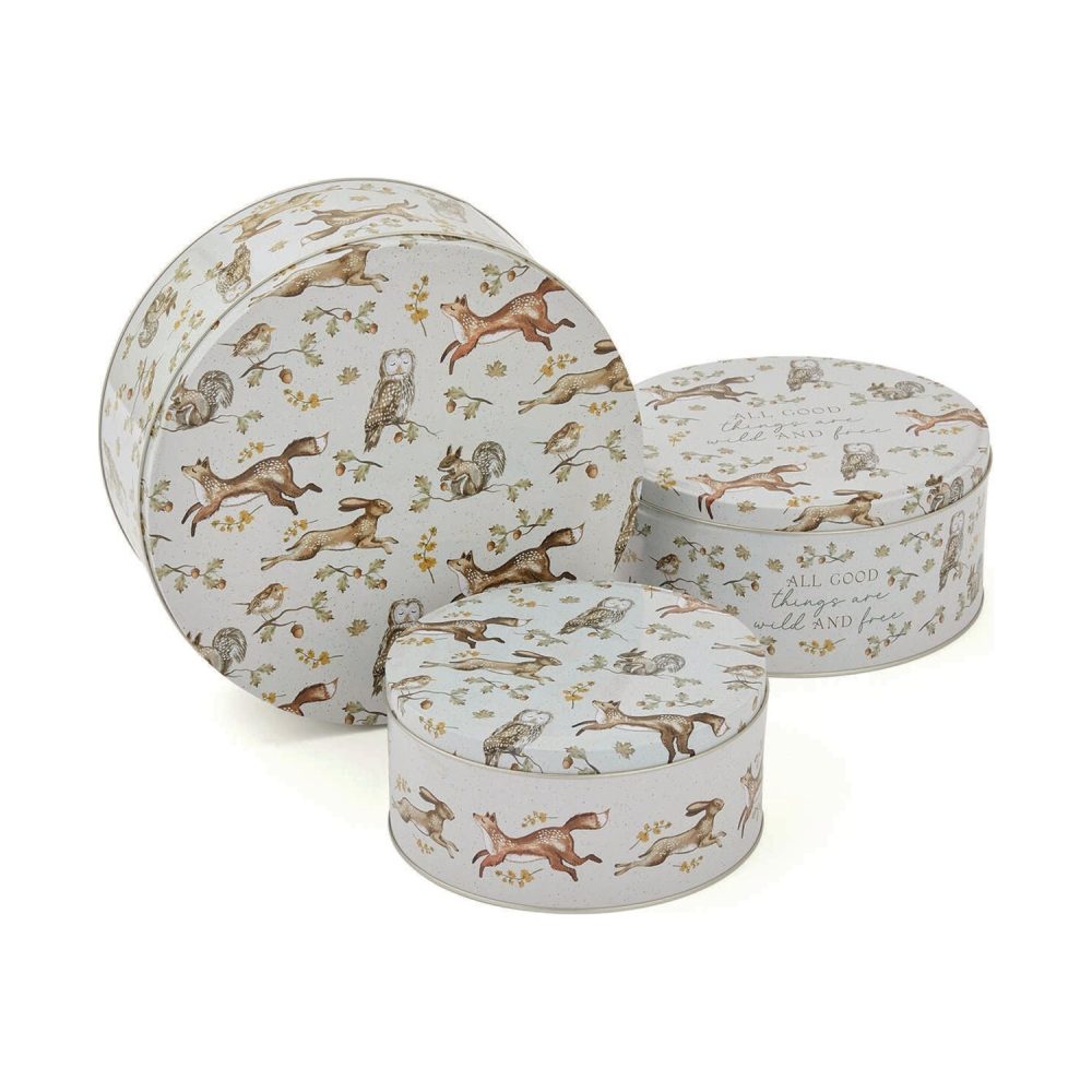 Cooksmart Forest Fable Set of 3 Round Cake Tins