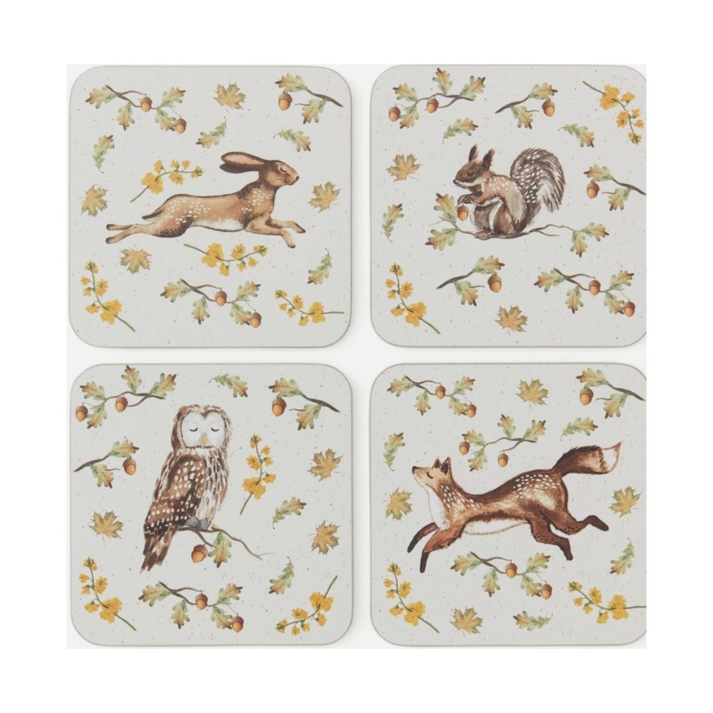 Cooksmart Forest Fable Set of 4 Coasters