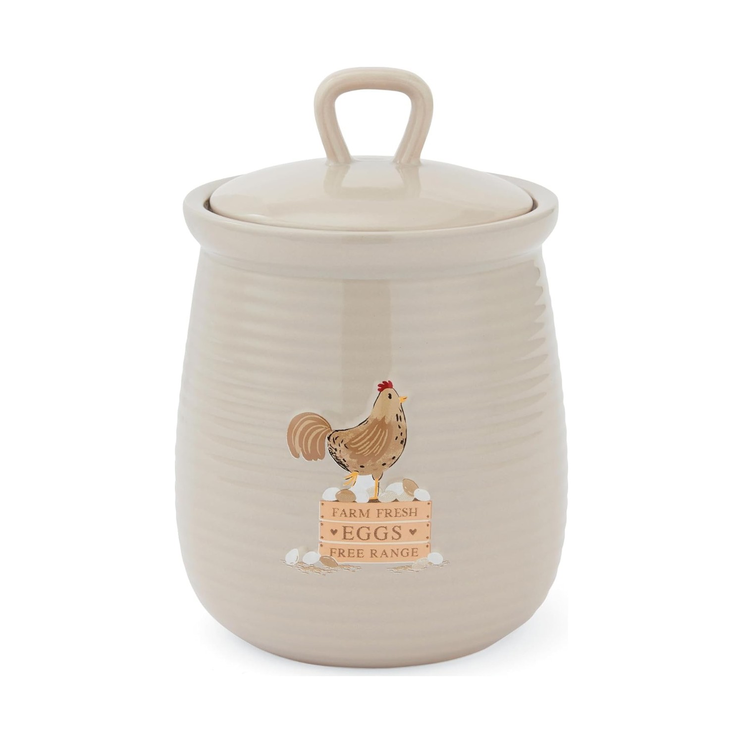 Cooksmart Hen House Lane Canister, Farm Fresh Eggs Cooksmart Hen House Lane Canister, Farm Fresh Eggs