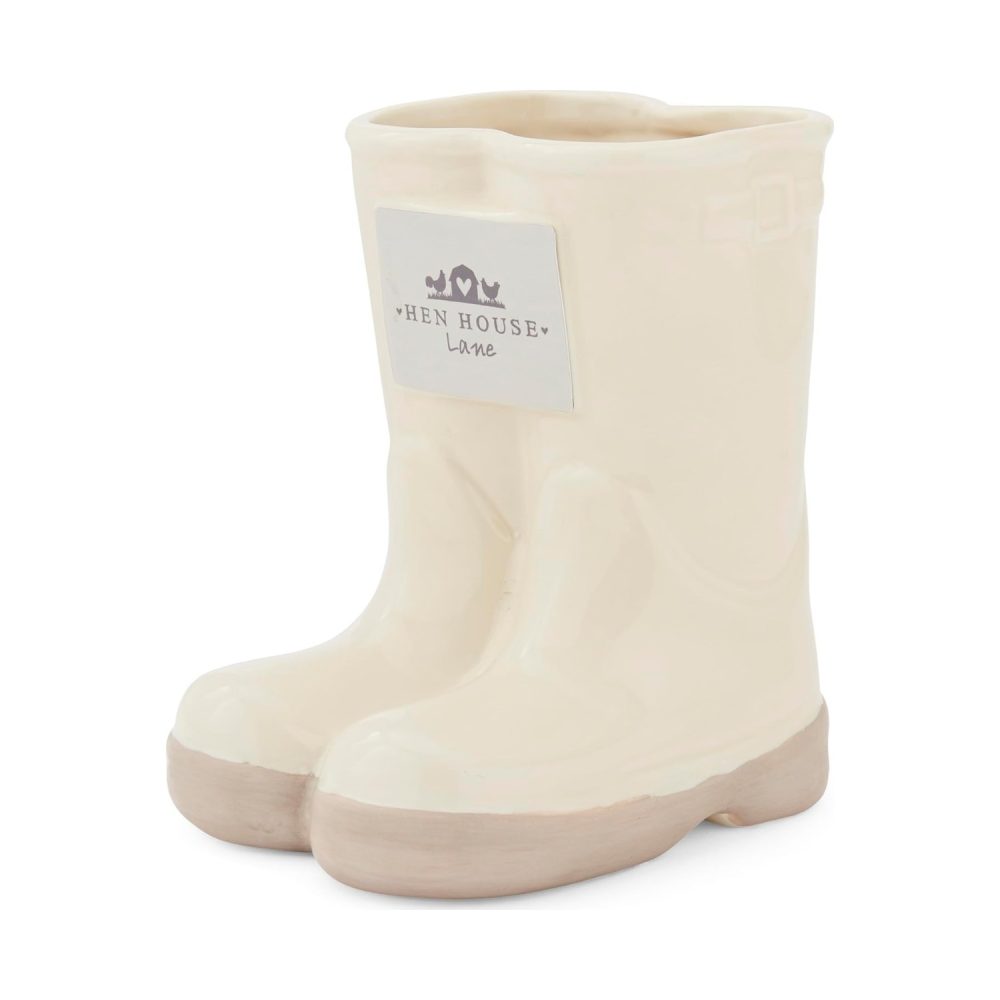 Cooksmart Hen House Lane Wellies Utensil Pot / Vase