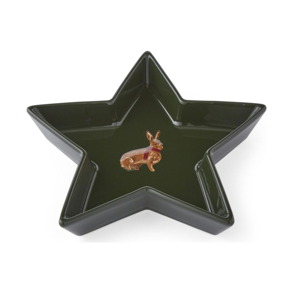 Cooksmart Heritage Hare Star Nibble/Dip Bowl, Green