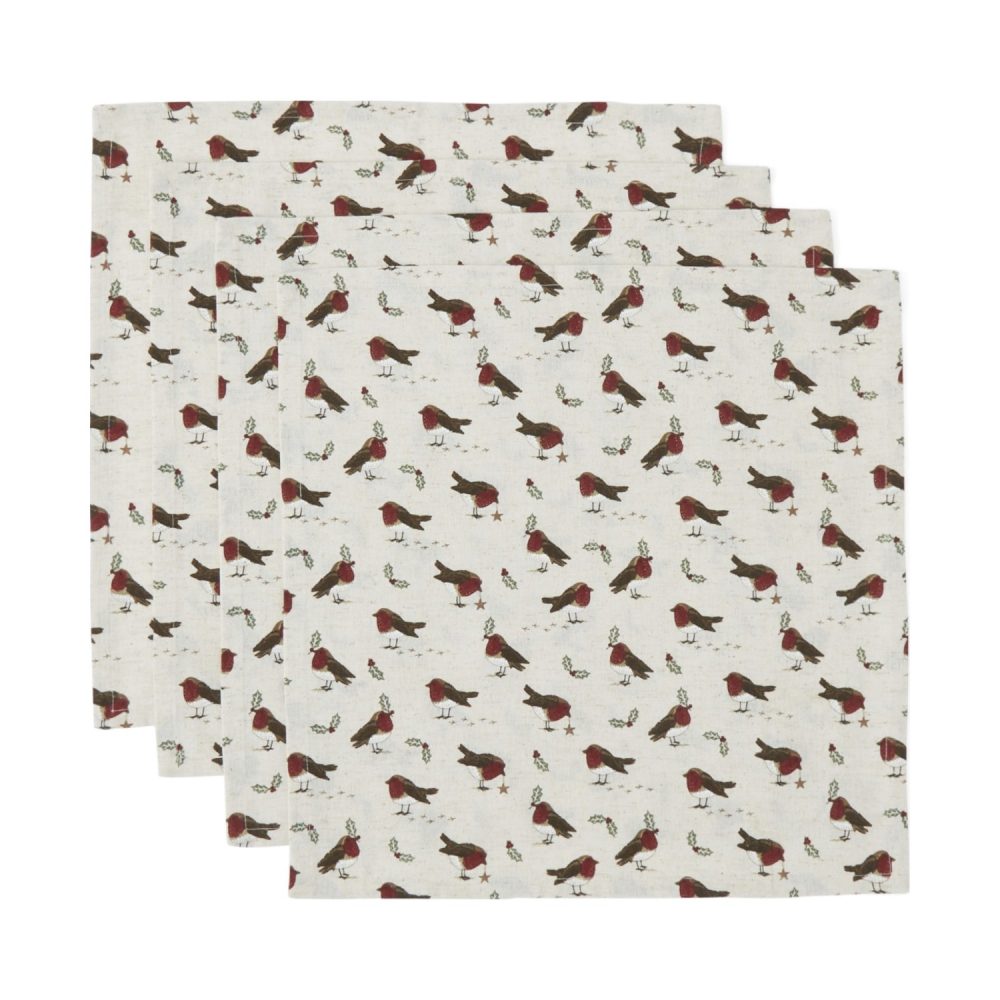 Cooksmart Robin's Retreat Set of 4 Napkins